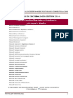 Plan de Estudios Ortodoncia 2014