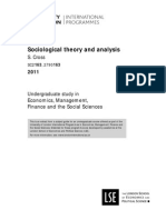Sociological Theory and Analysis: S. Cross