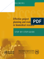 Effective Project Planning and Evaluation in Biomedical Research