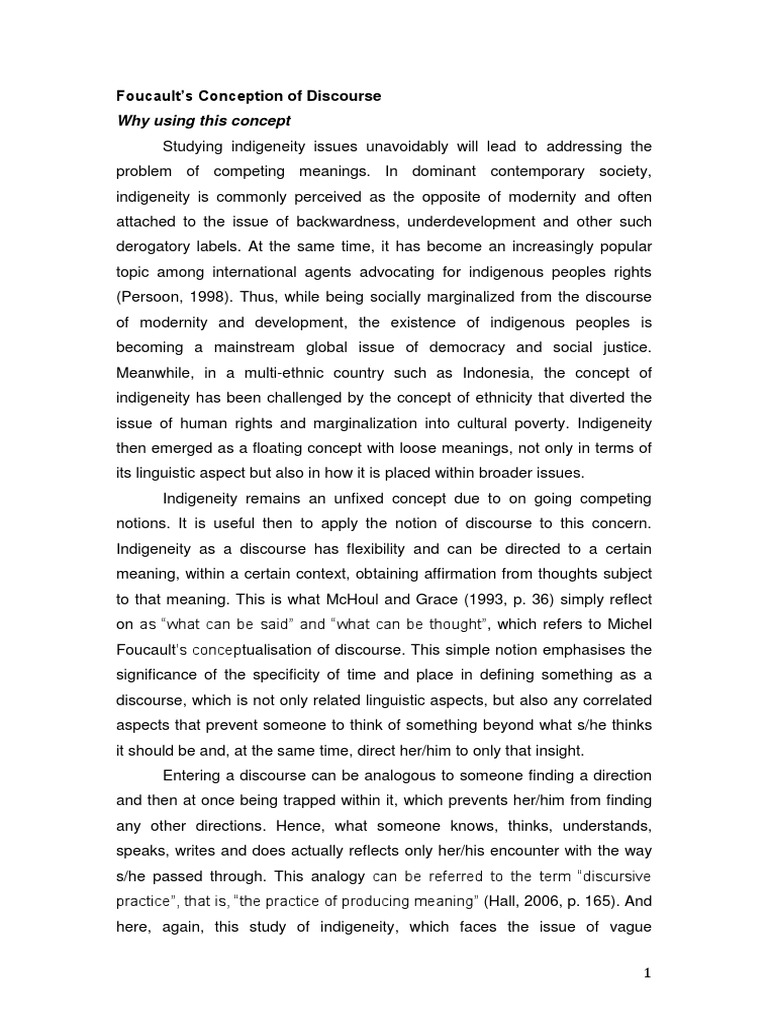 Foucault's Conception of Discourse | PDF | Discourse | Deconstruction