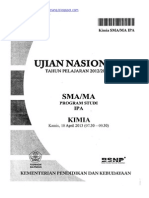 Naskah Soal UN Kimia SMA 2013 Paket 1