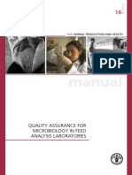 Manual: Quality Assurance For Microbiology in Feed Analysis Laboratories