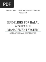 Halal Assurance Management System Guidelines - Malaysia Halal Certification