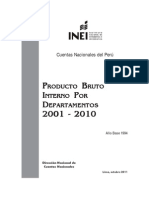 Pbi x Departamento INEI