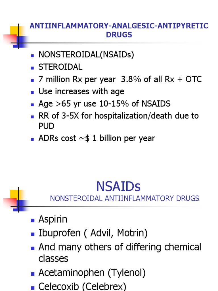 Analgesic Antipyretic Antiinflamatory Drugs PDF Nonsteroidal Anti