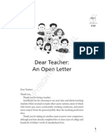 Dear Teacher: An Open Letter
