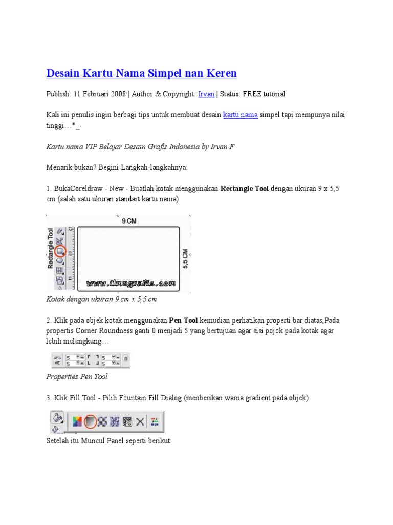 Desain Kartu Nama Simpel Nan Keren