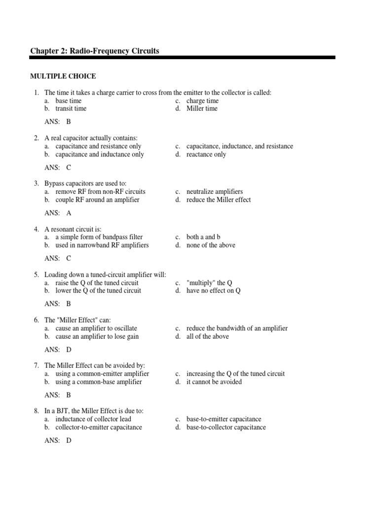 Radio-Frequency Circuit Fundamentals | PDF | Electronic Oscillator ...