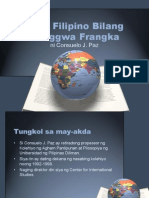 Ang Filipino Bilang Linggwa Frangka