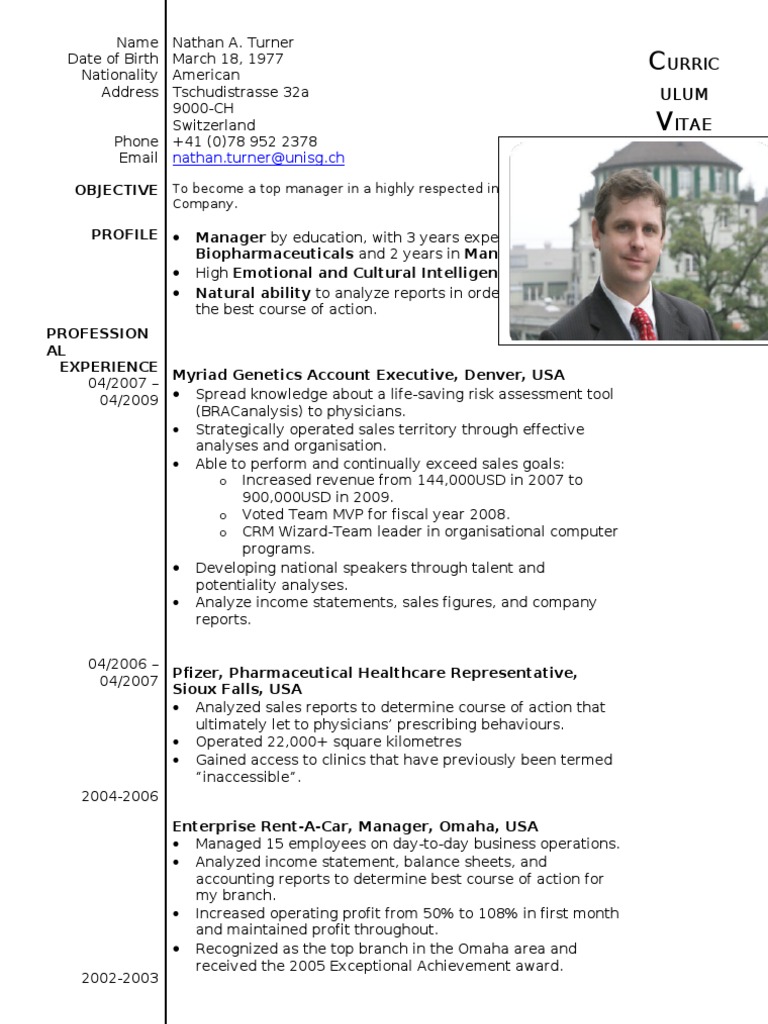 Nathan A. Turner's Professional CV | PDF