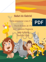 Convite Safari Amarelo050341011