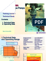 Torishima Boiler Circulation Pumps Technical Data and Operating Range