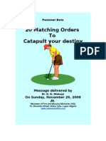 20 Matching Orders To Catapult Your Destiny