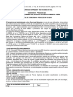 Concursos Públicos da SARH oferecem 240 vagas em diversos cargos