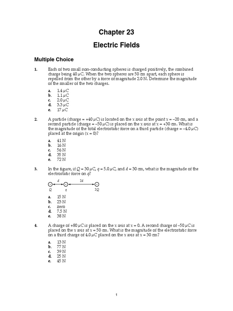 Chapter 23 Electric Charge Electric Field