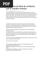 20 Señales de Falta de Confianza Que Te Impiden Avanzar