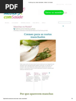 Cremes Para Os Rostos Manchados - Melhor Com Saude