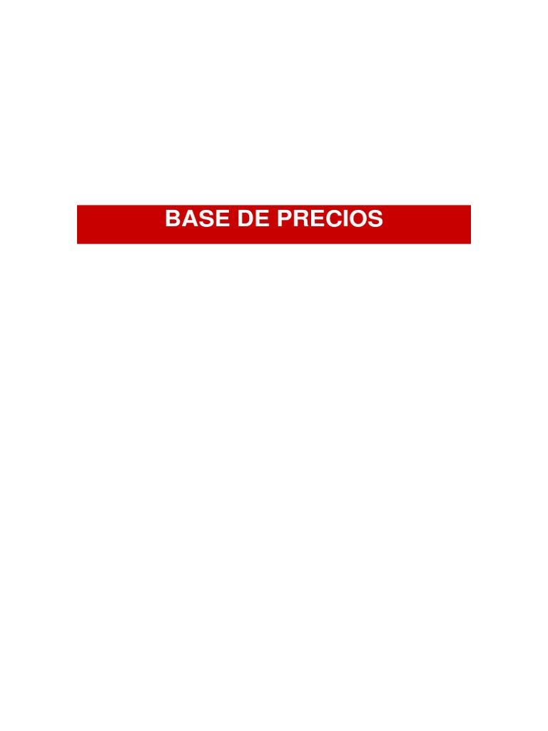 Base de Precios 2014 Pa 12014 Industrias edificio