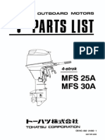 Tohatsu 30hp  MFS25A-30A  Parts List (2002)