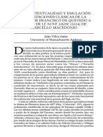 Las Ediciones Clásicas de La Poesía de Quevedo a La Luz de La Nove_Muse 1614 de Marcello Macedonio