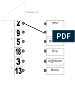 Nine Two: Section A Match The Numbers With The Correct Words. Example