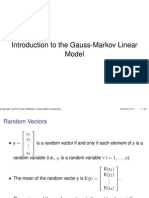 Introduction To The Gauss-Markov Linear Model: 2012 Dan Nettleton (Iowa State University)