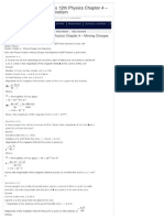 NCERT Physics Class XII Solution of Chapter 4 - Moving Charges and Magnet