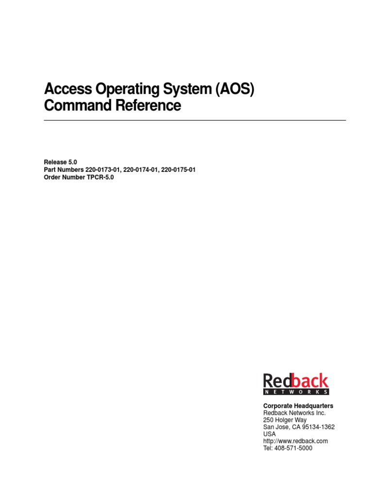 Redback Router Commands | PDF | License | Electromagnetic Interference