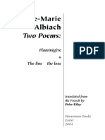 Albiach, Anne Marie - Two Poems Flammigere and The Line The Loss