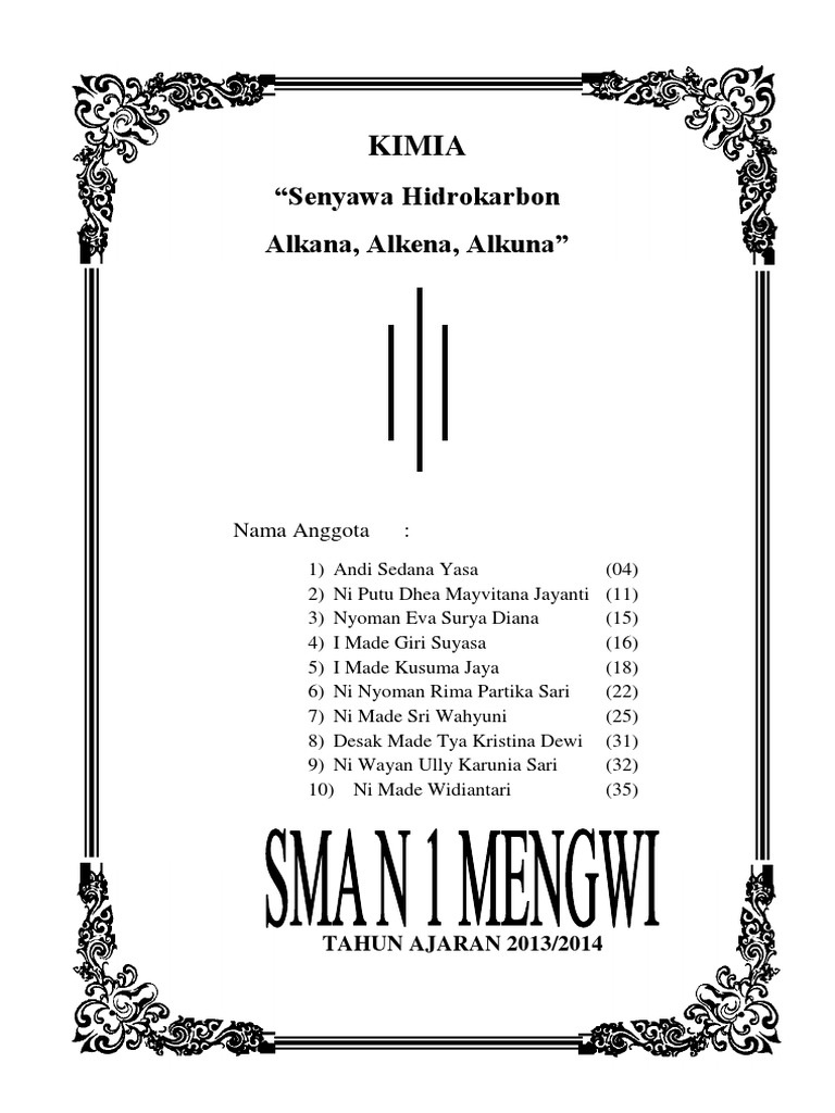 Alkana, Alkena, Alkuna | PDF