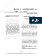 De NARDI. Fabiele Stockmans. Entre A Rejeição e o Acolhimento Na Língua Do Outro.