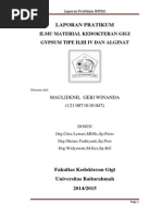 Download Laporan Pratikum GYPSUM TIPE IIIII IV DAN ALGINATdocx by Geby Winanda SN233660402 doc pdf