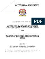 Scheme & Syllabus of MBA