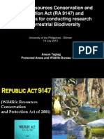 Philippine Wildlife Act and Procedures For Conducting Research