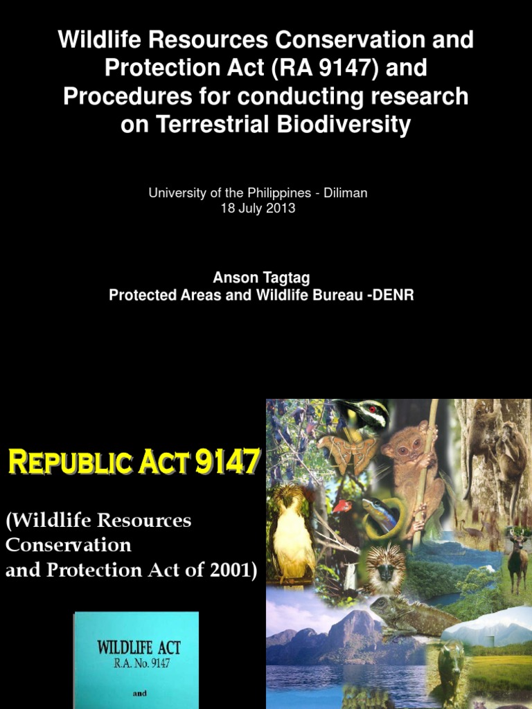 RA 9147: Wildlife Conservation Act Overview | PDF | Wildlife | Turtle