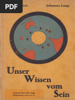 Johannes Lang - Unser Wissen Vom Sein 1926