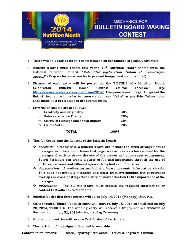 Contest Mechanics PDF Essays Food And Drink