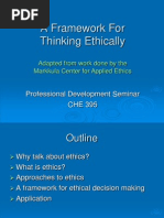 A Framework for Thinking Ethically