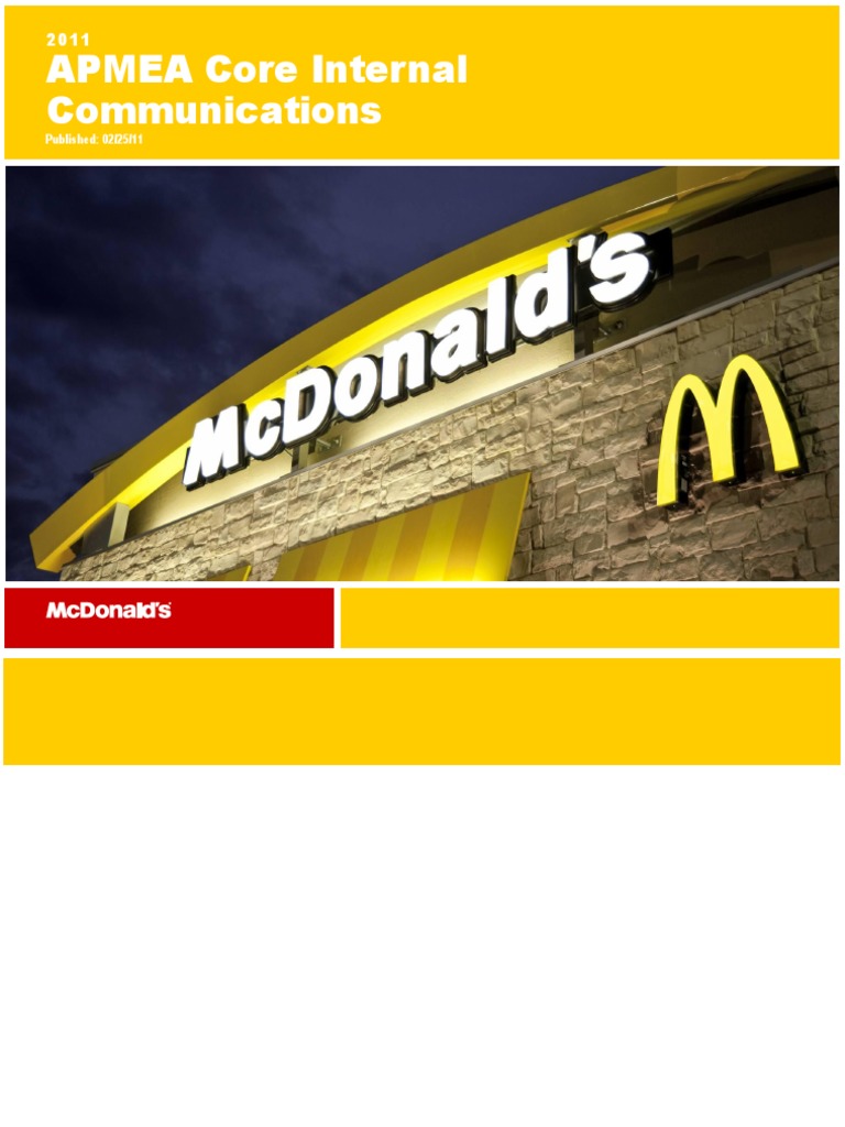 MCD OpManual - Internal Communication | PDF | Mc Donald's | Franchising