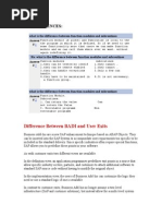 Differences:: Difference Between BADI and User Exits