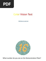 Ishihara Color Vision Test Results Sheet | PDF | Image Processing ...