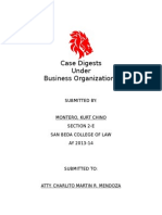 Business Organization I Case List, Amended