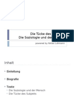 Referat Über Niklas Luhmanns Text: Die Tücke Des Subjekts - Der Mensch Und Die Soziologie (German/Deutsch)