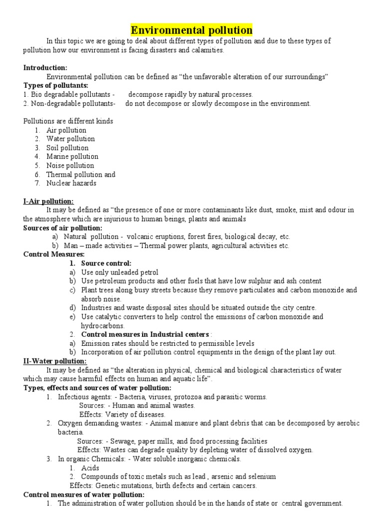 Environmental pollution assignment pdf image