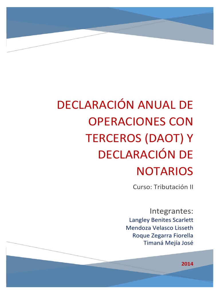 Daot y DN Oficial | PDF | Impuestos | Pagos