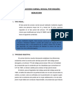 El Delito de Acceso Carnal Sexual Por Engaño