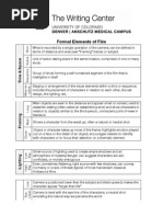 Formal Elements of Film Chart