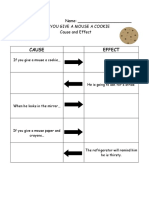 Cause and Effect Graphic Organizer If You Give A Mouse A Cookie