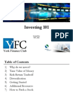 Investing 101 (10 - 21 - 13)