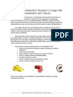 sanidad de alimentos durante y luego del tratamiento del cancer